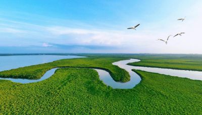 天蓝水碧入画来，z6mg人生就是博绘就美丽中国生态底色